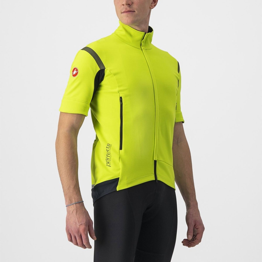 Castelli PERFETTO RoS 2 CONVERTIBLE Jassen Heren Lichtgroen Donkergrijs | QSI791453