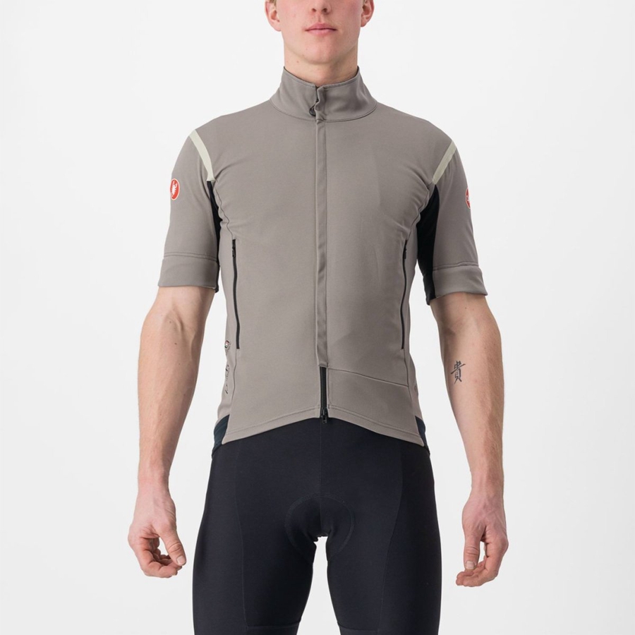 Castelli PERFETTO RoS 2 CONVERTIBLE Jassen Heren Grijs Khaki Grijs | FKH304612