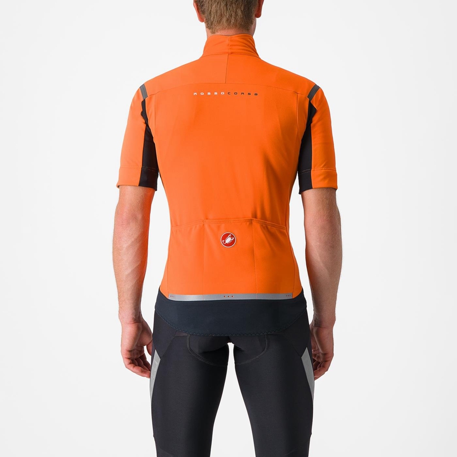 Castelli PERFETTO RoS 2 CONVERTIBLE Jassen Heren Rood Oranje Donkergrijs | YFQ093874