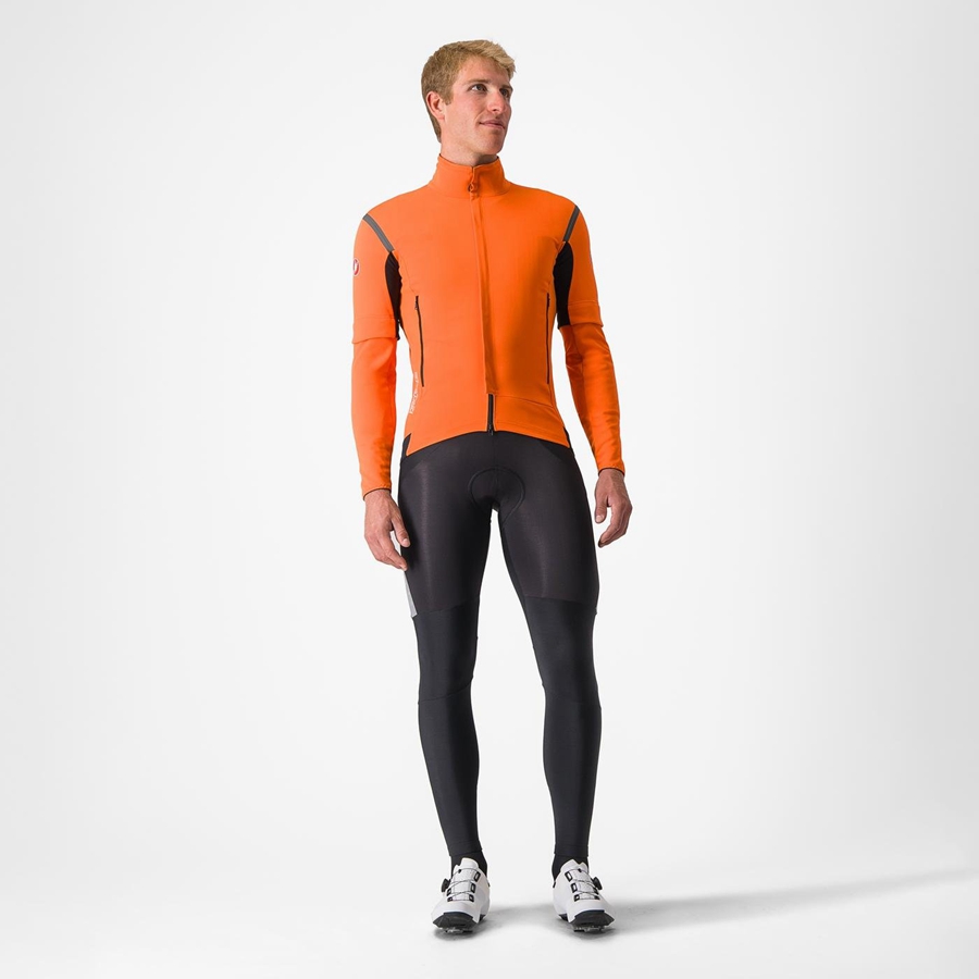 Castelli PERFETTO RoS 2 CONVERTIBLE Jassen Heren Rood Oranje Donkergrijs | YFQ093874