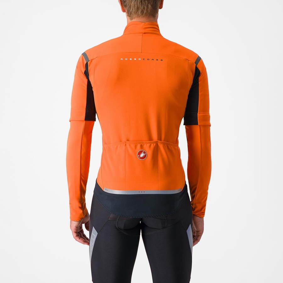 Castelli PERFETTO RoS 2 CONVERTIBLE Jassen Heren Rood Oranje Donkergrijs | YFQ093874