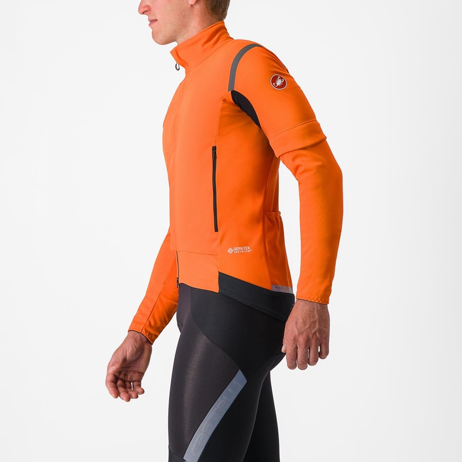 Castelli PERFETTO RoS 2 CONVERTIBLE Jassen Heren Rood Oranje Donkergrijs | YFQ093874