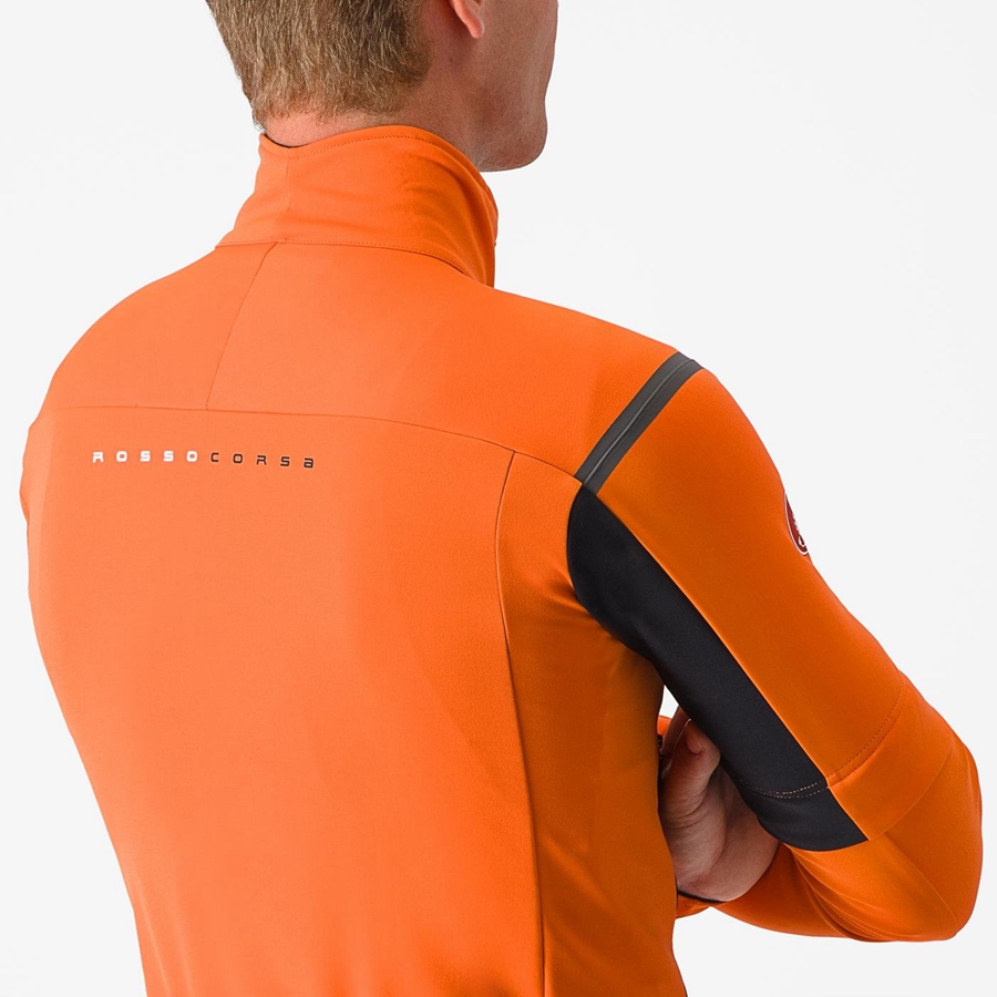 Castelli PERFETTO RoS 2 CONVERTIBLE Jassen Heren Rood Oranje Donkergrijs | YFQ093874