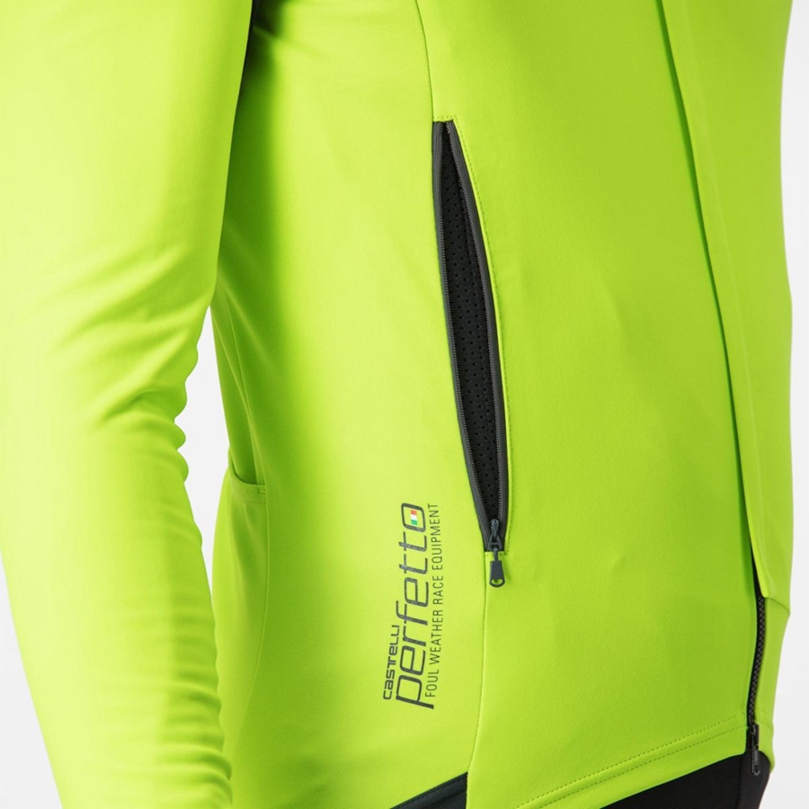 Castelli PERFETTO RoS 2 Jassen Heren Lichtgroen Donkergrijs | XEJ874392