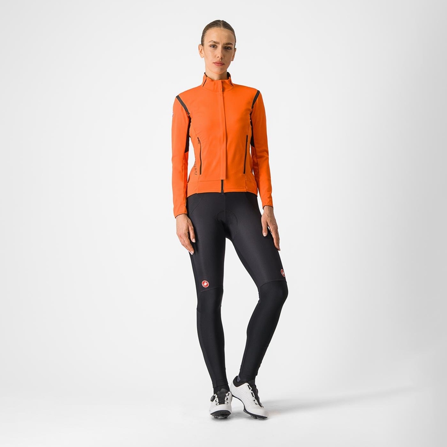 Castelli PERFETTO RoS 2 W Jassen Dames Rood Oranje Zwart | MEY146389