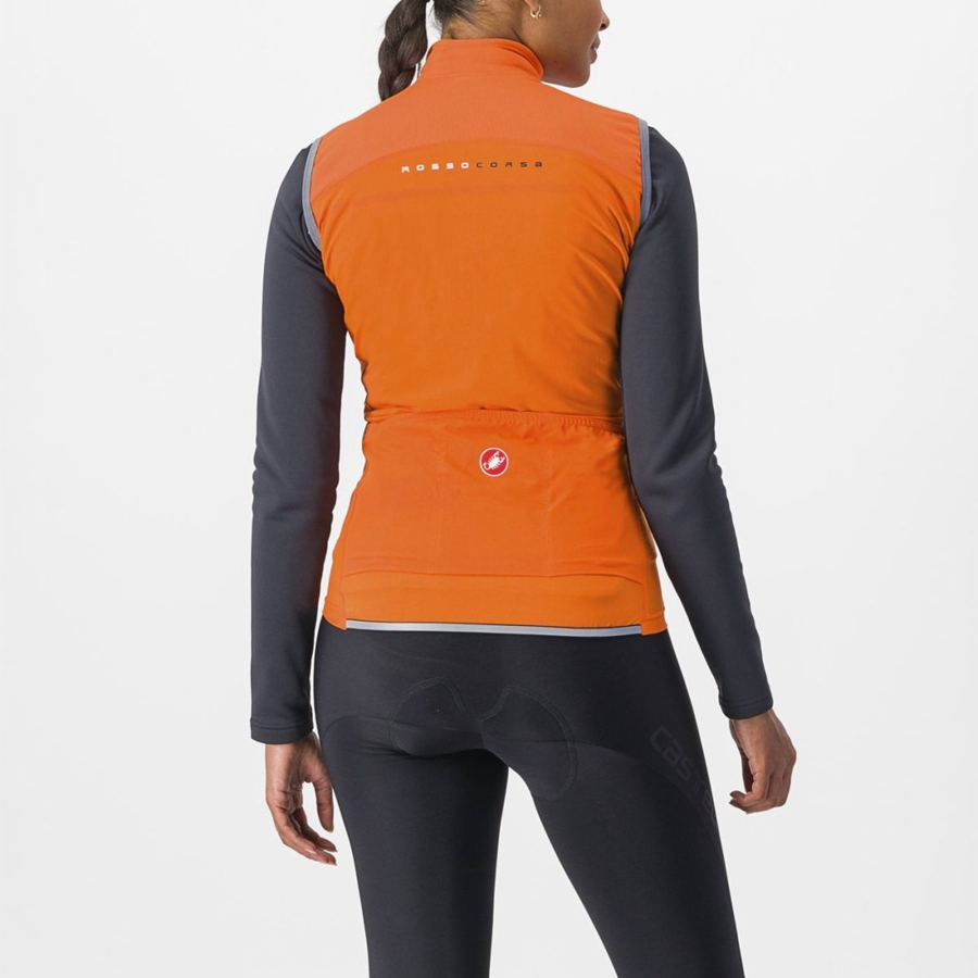 Castelli PERFETTO RoS 2 W Vest Dames Rood Oranje | ZIB637891