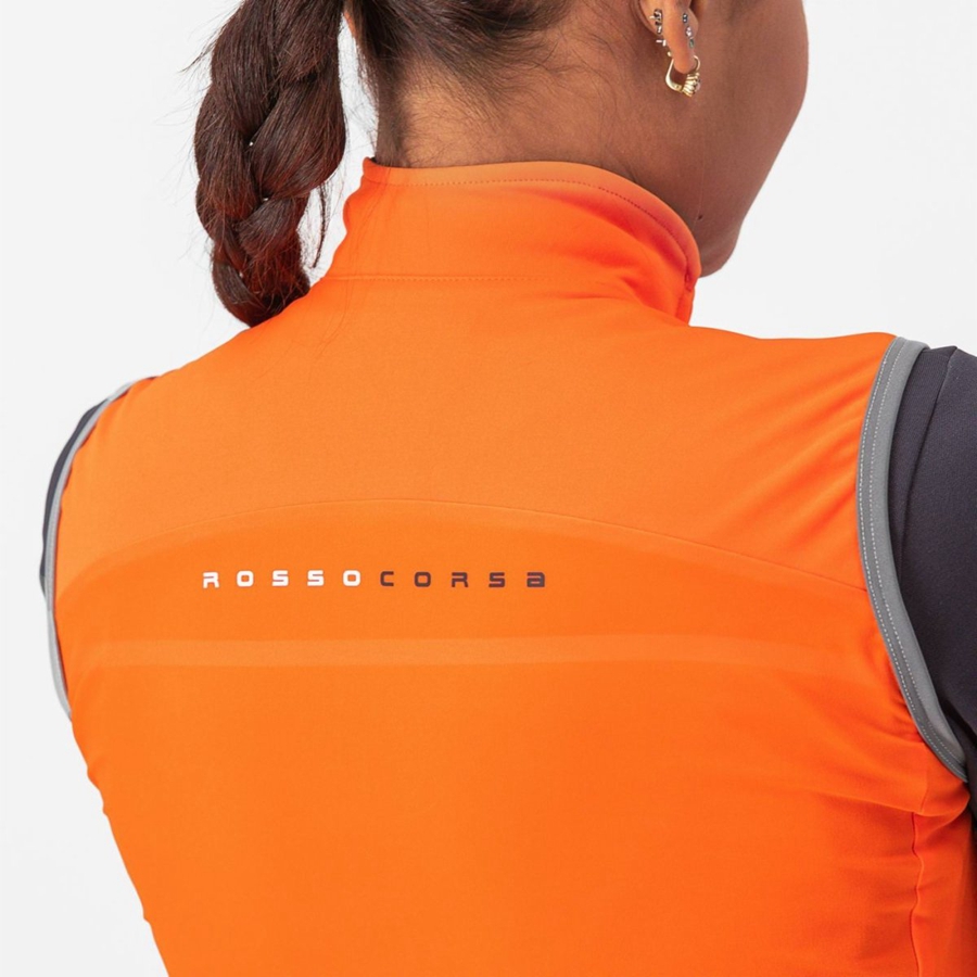 Castelli PERFETTO RoS 2 W Vest Dames Rood Oranje | ZIB637891