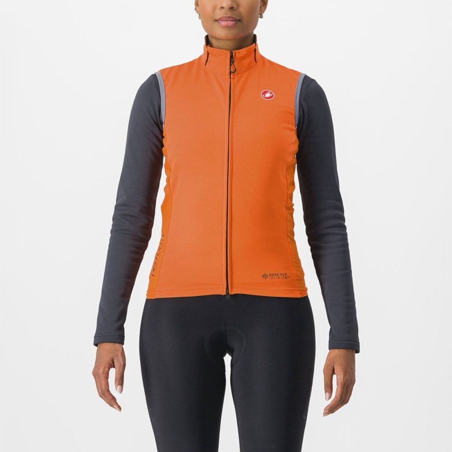 Castelli PERFETTO RoS 2 W Vest Dames Rood Oranje | ZIB637891