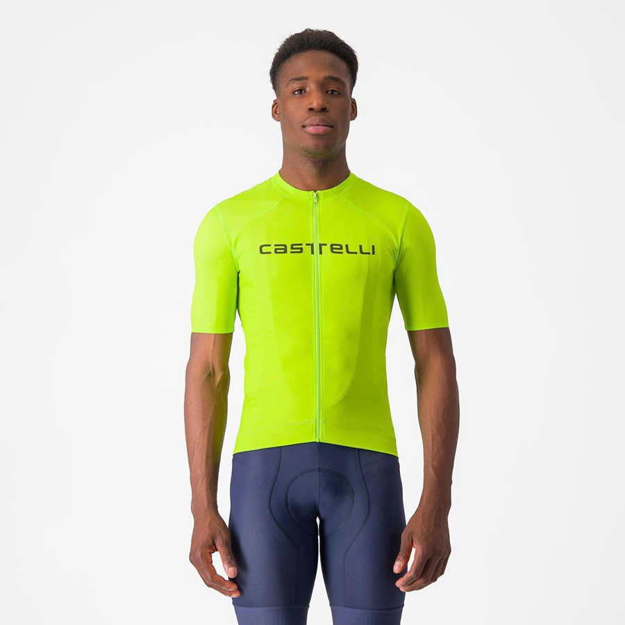 Castelli PROLOGO LITE Jersey Heren Lichtgroen Diepgroen | EWH689214