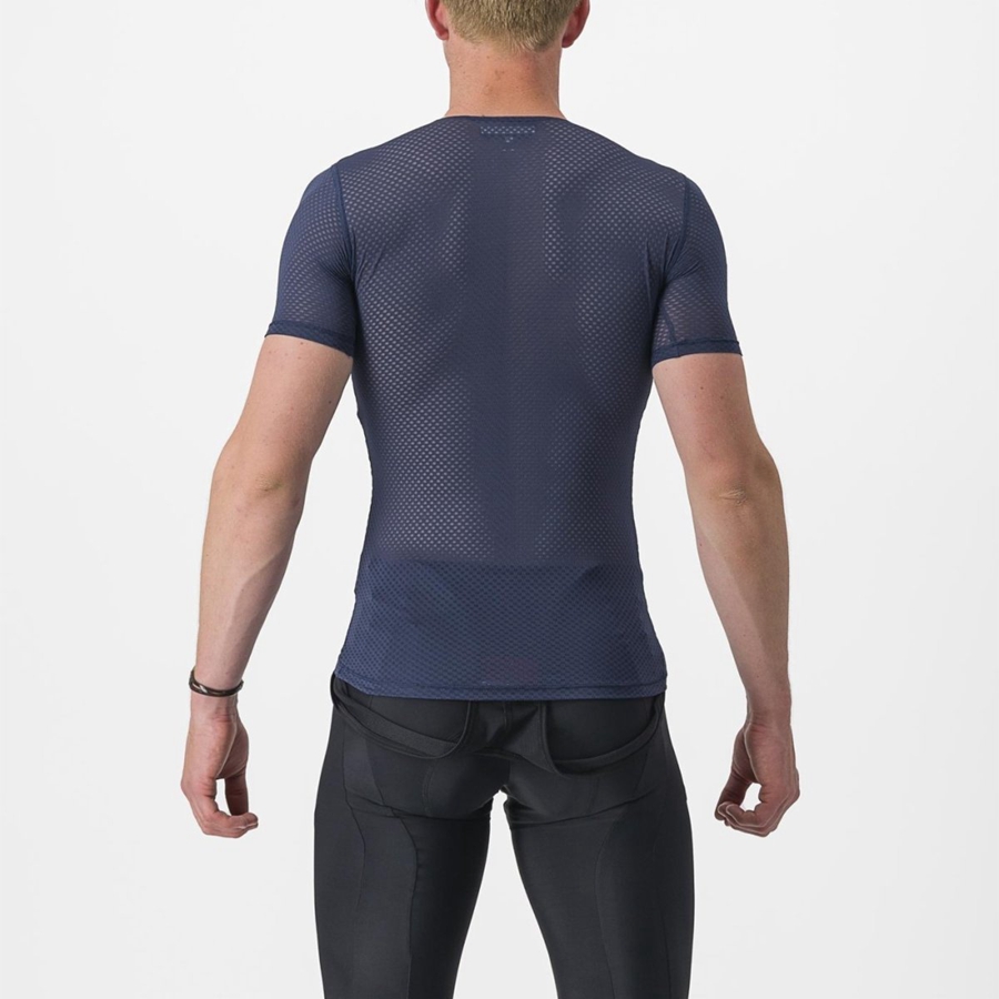 Castelli PRO MESH 2.0 SHORT SLEEVE Basislaag Heren Blauw | TQZ815602