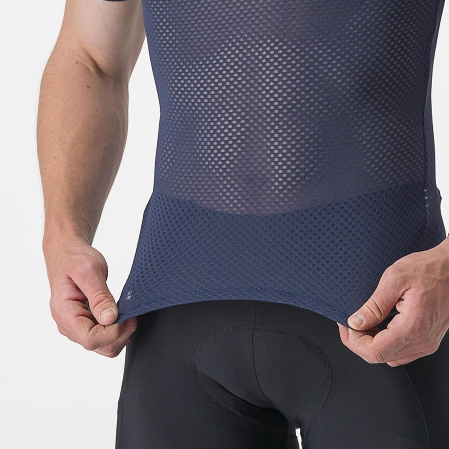 Castelli PRO MESH 2.0 SHORT SLEEVE Basislaag Heren Blauw | TQZ815602