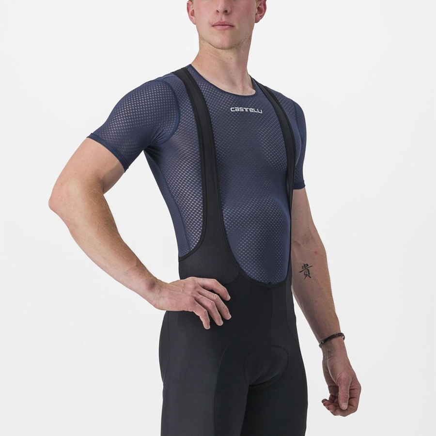 Castelli PRO MESH 2.0 SHORT SLEEVE Basislaag Heren Blauw | TQZ815602