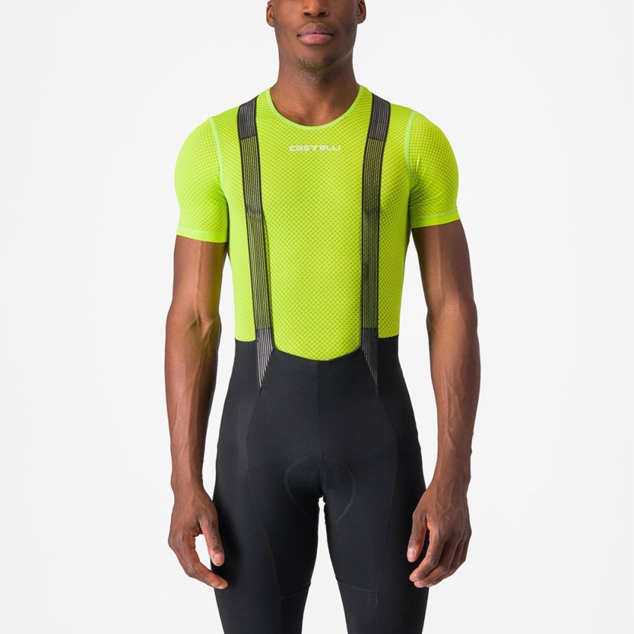 Castelli PRO MESH 2.0 SHORT SLEEVE Basislaag Heren Lichtgroen | RFN921453