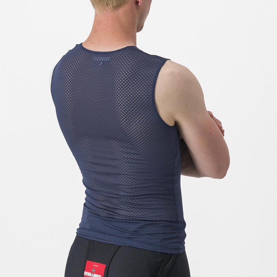 Castelli PRO MESH 2.0 SLEEVELESS Basislaag Heren Blauw | EJN021746