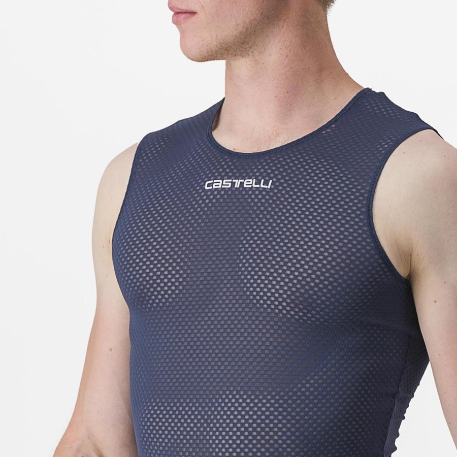 Castelli PRO MESH 2.0 SLEEVELESS Basislaag Heren Blauw | EJN021746