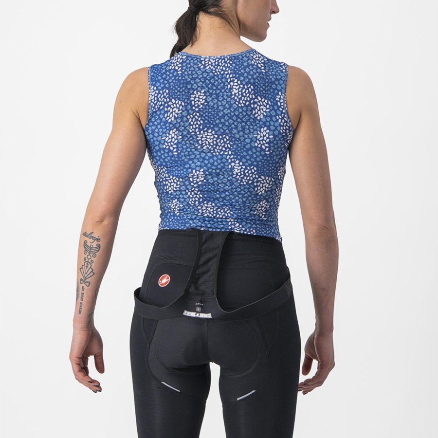 Castelli PRO MESH 4 W SLEEVELESS Basislaag Dames Blauw | CFD785103