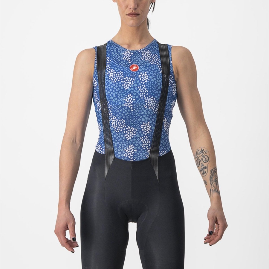 Castelli PRO MESH 4 W SLEEVELESS Basislaag Dames Blauw | CFD785103