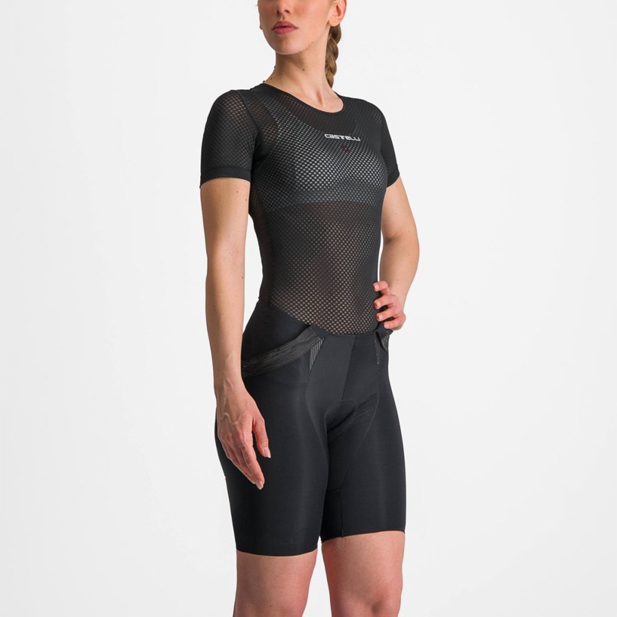 Castelli PRO MESH W SHORT SLEEVE Basislaag Dames Zwart | PYA053124