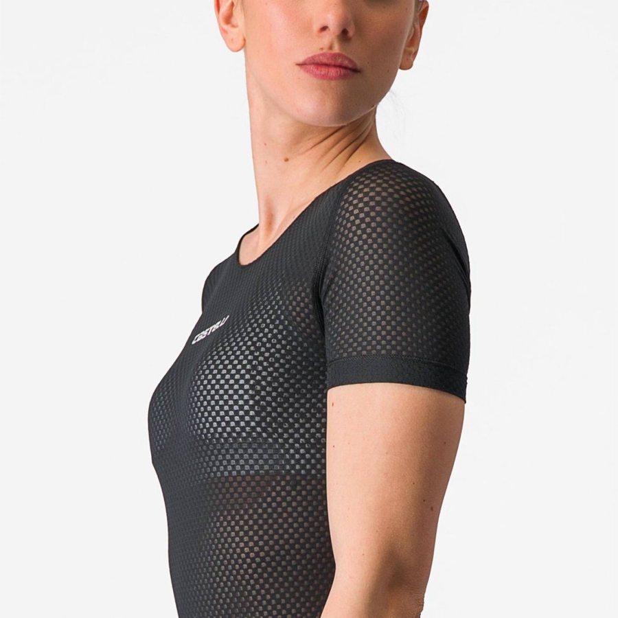 Castelli PRO MESH W SHORT SLEEVE Basislaag Dames Zwart | PYA053124