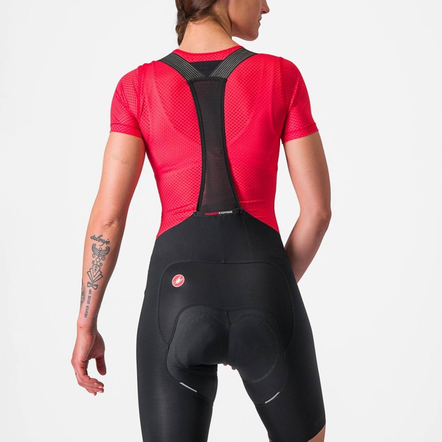 Castelli PRO MESH W SHORT SLEEVE Basislaag Dames Rood | JTO327689