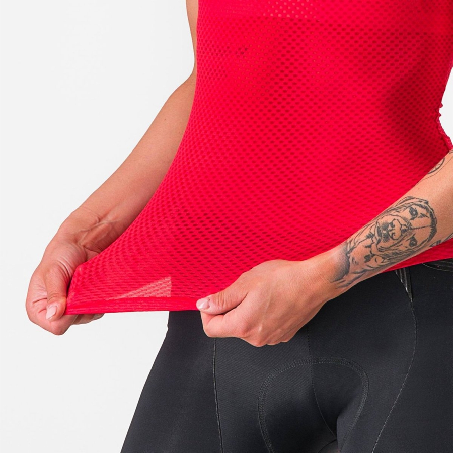 Castelli PRO MESH W SLEEVELESS Basislaag Dames Rood | ODG567029