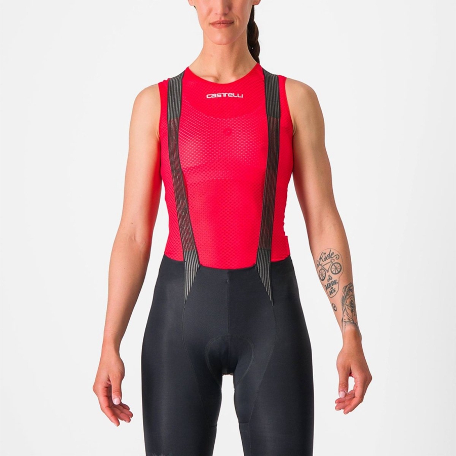 Castelli PRO MESH W SLEEVELESS Basislaag Dames Rood | ODG567029