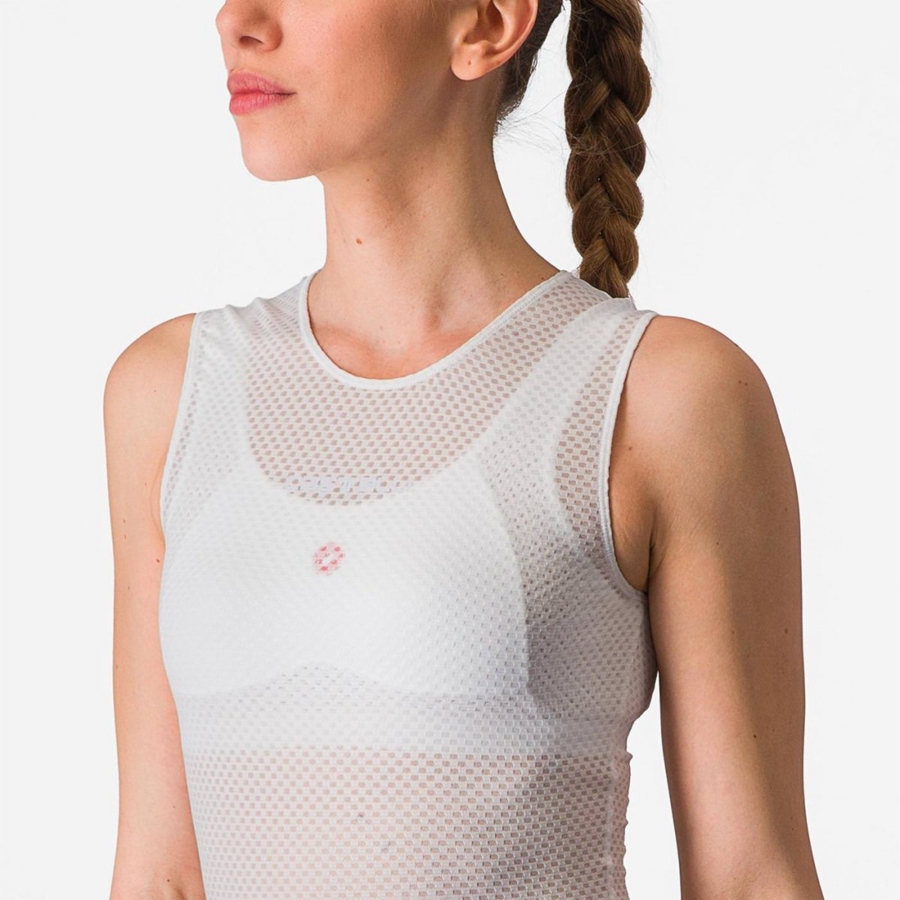 Castelli PRO MESH W SLEEVELESS Basislaag Dames Wit | KPF137856