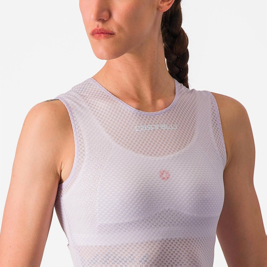 Castelli PRO MESH W SLEEVELESS Basislaag Dames Paars Wit | IXZ170548