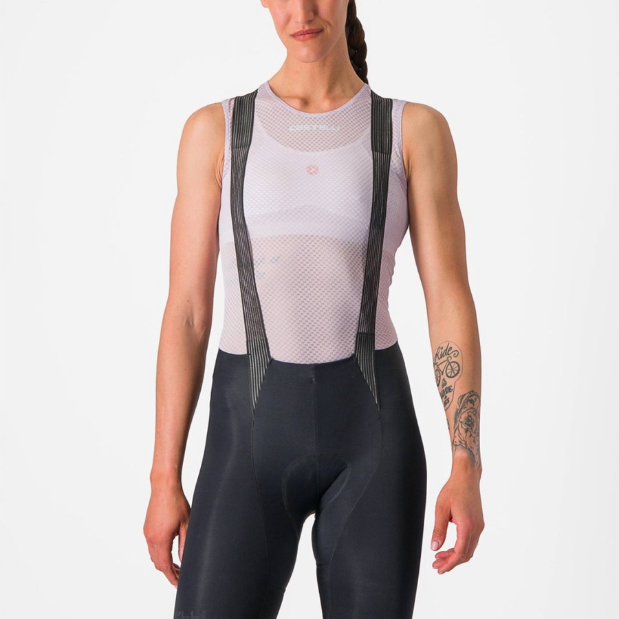 Castelli PRO MESH W SLEEVELESS Basislaag Dames Paars Wit | IXZ170548