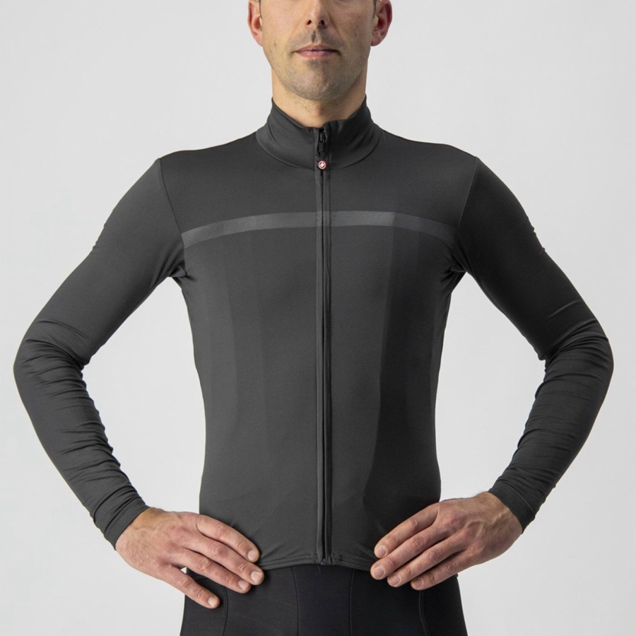 Castelli PRO THERMAL MID LS Jersey Heren Donkergrijs | CMV130986