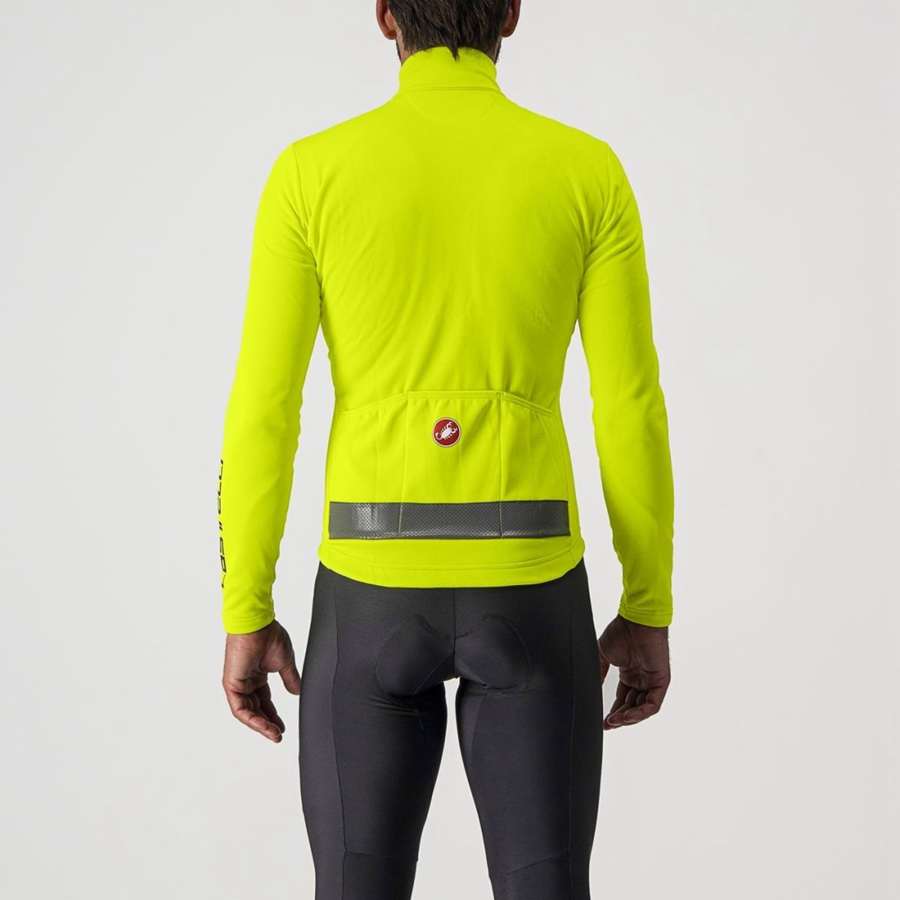 Castelli PURO 3 FZ Jersey Heren Lichtgroen Zilver | PWO406931