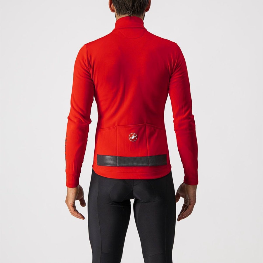 Castelli PURO 3 FZ Jersey Heren Rood Zwart | SKJ162397