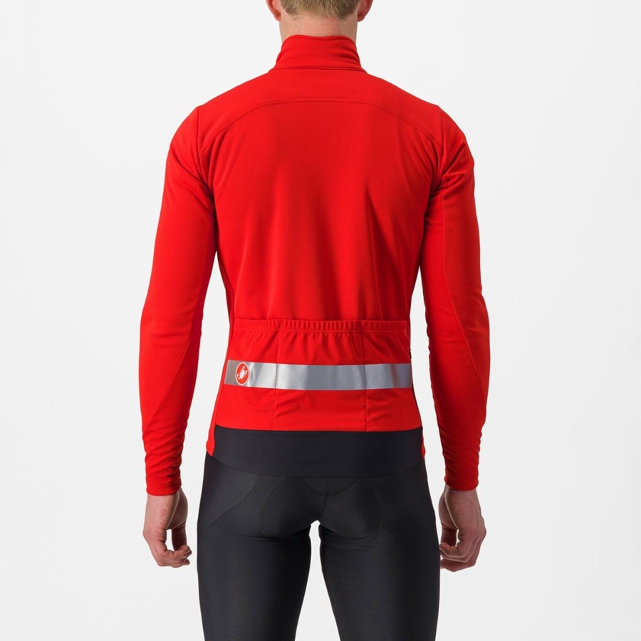 Castelli RADDOPPIA 3 Jassen Heren Rood Zilver | QXP256371