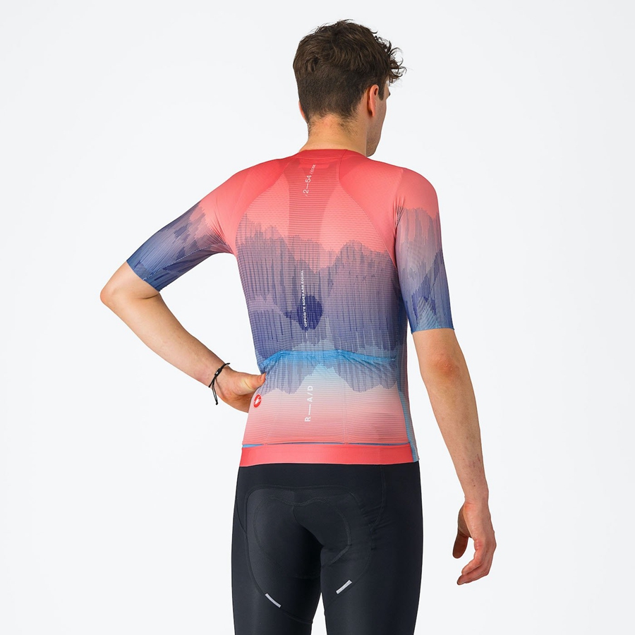 Castelli R-A/D Jersey Heren Gekleurd Roze Blauw | RNS047861