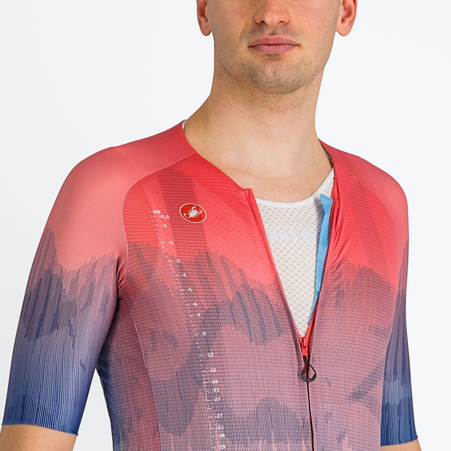 Castelli R-A/D Jersey Heren Gekleurd Roze Blauw | RNS047861