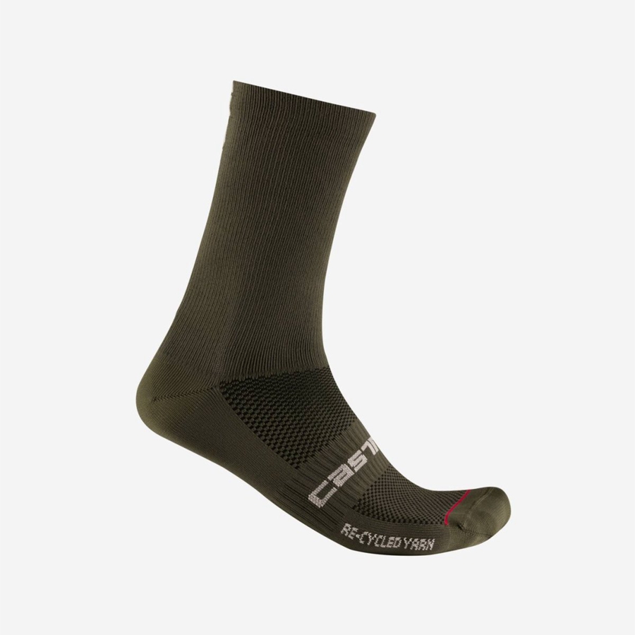 Castelli RE-CYCLE THERMAL 18 Sokken Heren Zwart | CNR684092