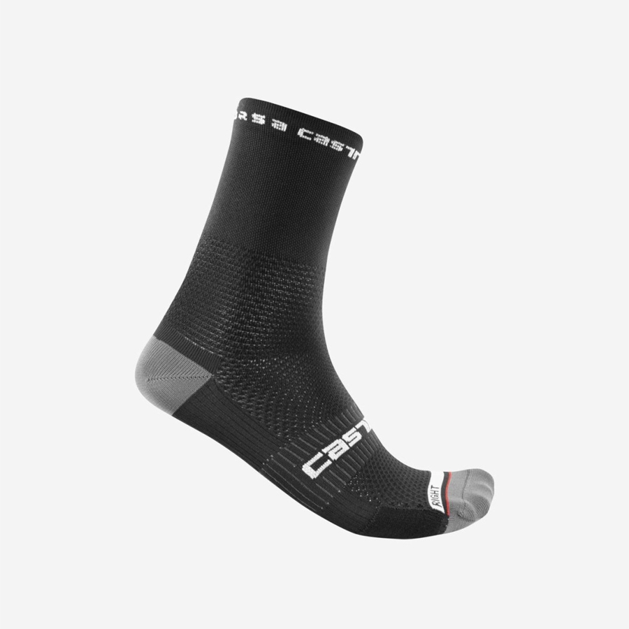 Castelli ROSSO CORSA PRO 15 Sokken Heren Zwart | ROB397845