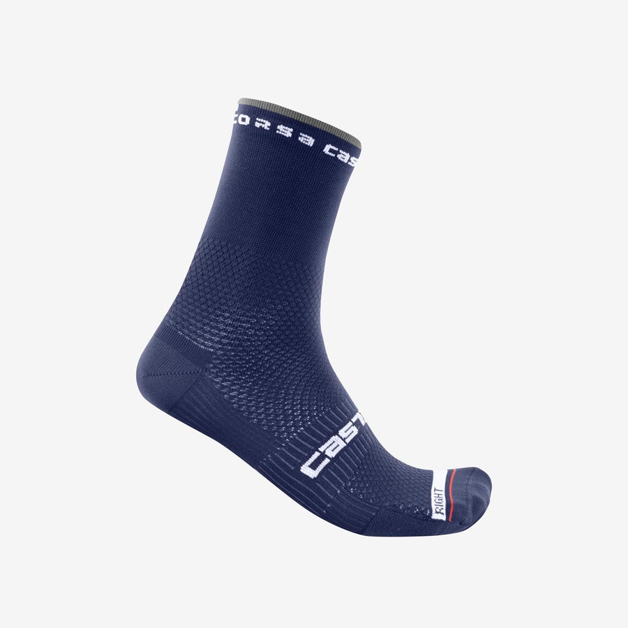 Castelli ROSSO CORSA PRO 15 Sokken Heren Blauw | TLQ583479