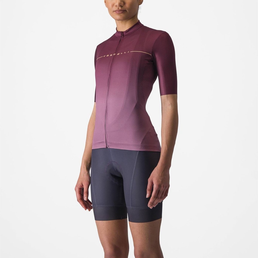 Castelli SALITA Jersey Dames Diepbordeaux Dieppaars | YPV901736