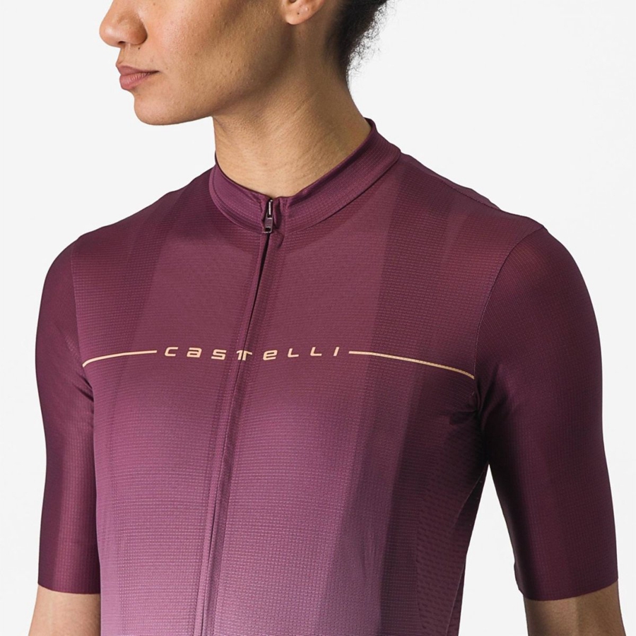 Castelli SALITA Jersey Dames Diepbordeaux Dieppaars | YPV901736