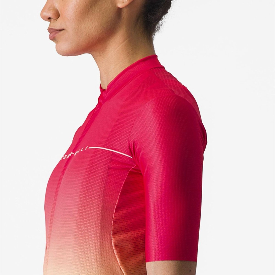 Castelli SALITA Jersey Dames Oranje Wit | YUK397861