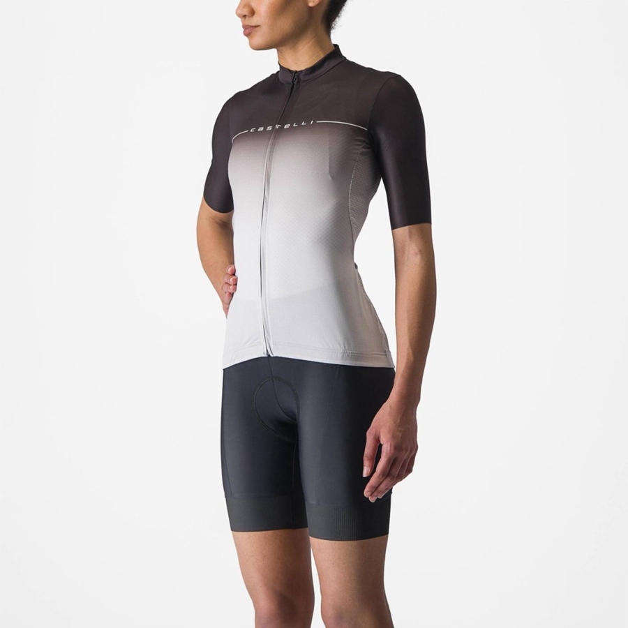 Castelli SALITA Jersey Dames Zwart Zilver Grijs Wit | EON638407