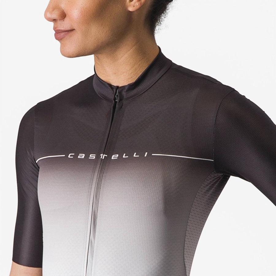 Castelli SALITA Jersey Dames Zwart Zilver Grijs Wit | EON638407