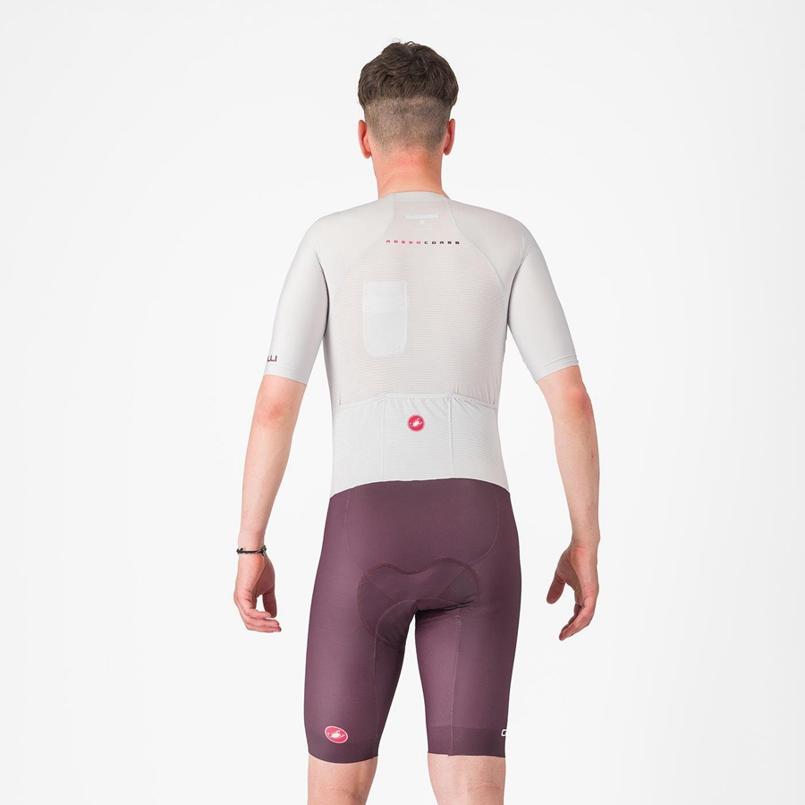 Castelli SANREMO BTW X2 Snelheidspak Heren Zilver Grijs Bordeaux | LTS402673