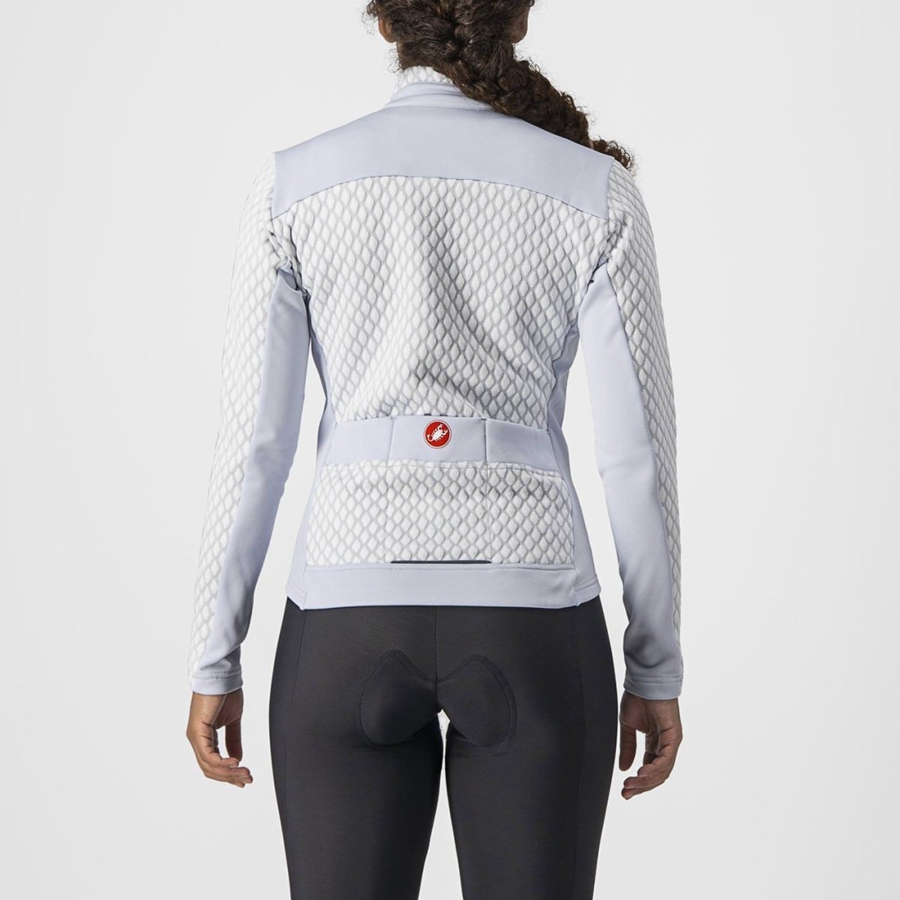 Castelli SFIDA 2 FZ Jersey Dames Zilver Grijs Wit | UVN491832