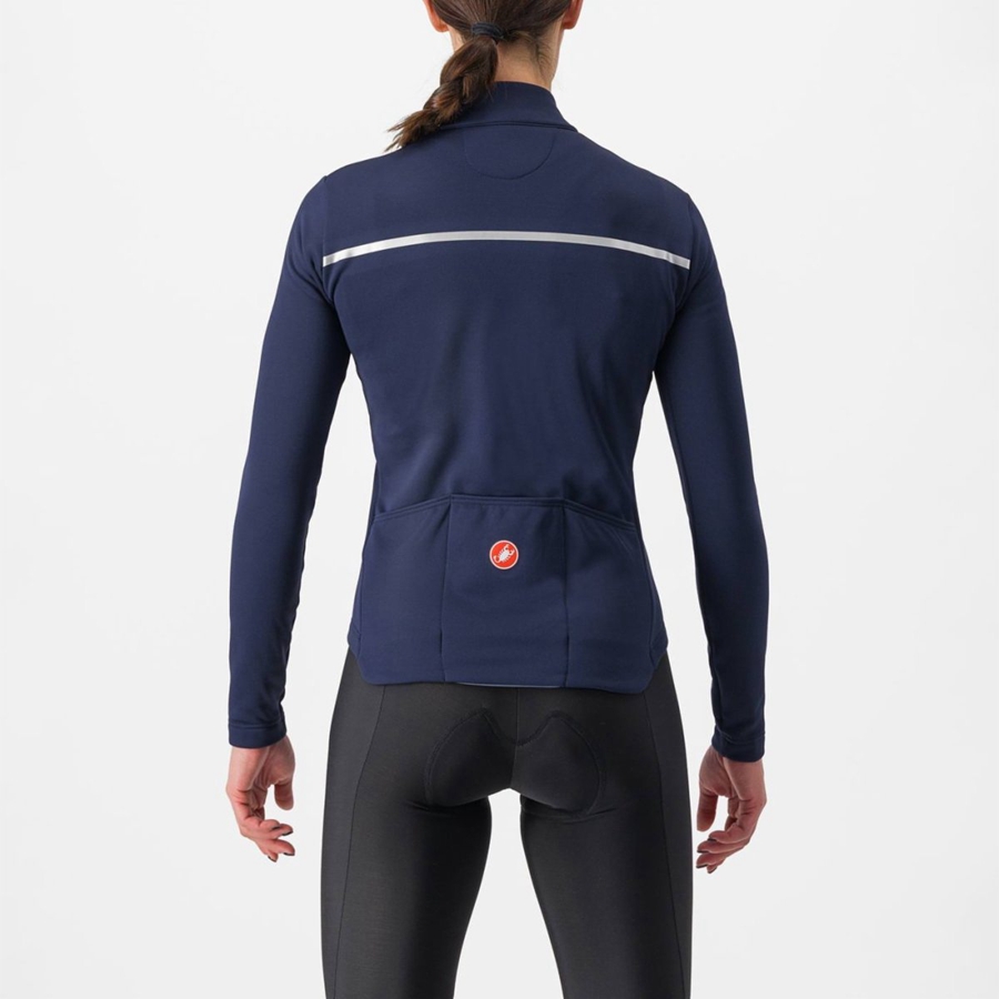 Castelli SINERGIA 2 FZ Jersey Dames Blauw Zilver | RCY437961