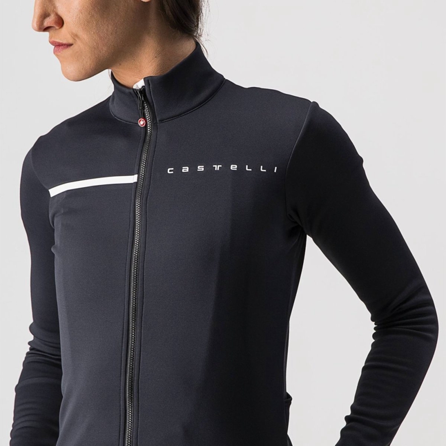 Castelli SINERGIA 2 FZ Jersey Dames Zwart Wit | INP037425