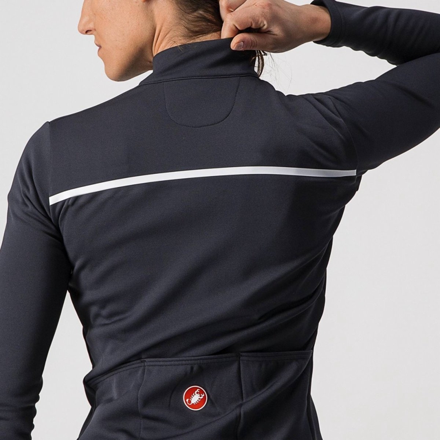 Castelli SINERGIA 2 FZ Jersey Dames Zwart Wit | INP037425