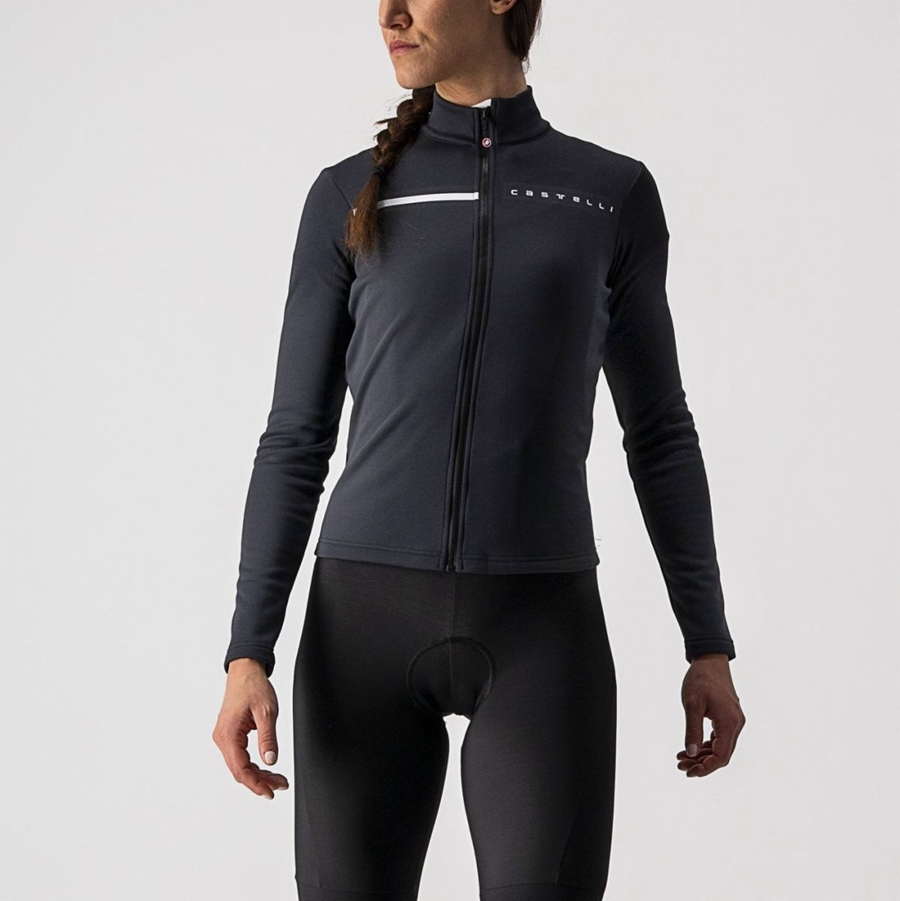 Castelli SINERGIA 2 FZ Jersey Dames Zwart Wit | INP037425