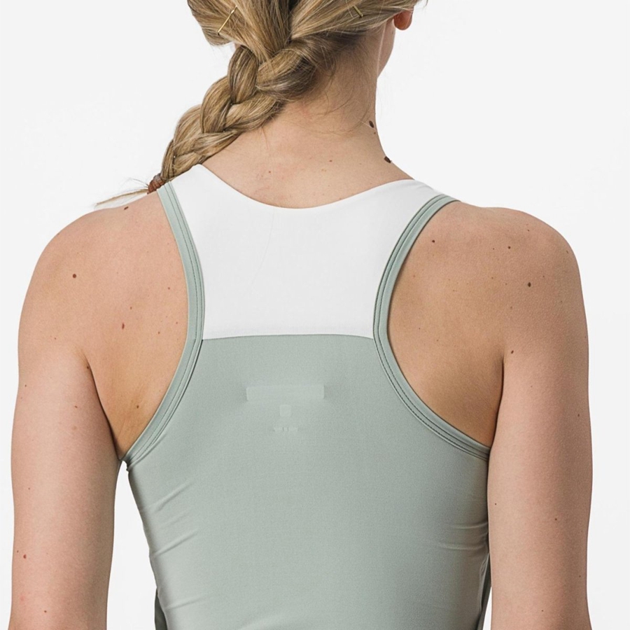 Castelli SOLARIS TOP Jersey Dames Groen Wit | TRL175932